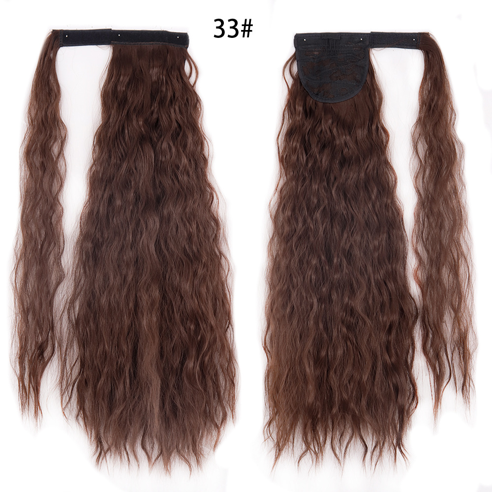 Ponytail Wig Water Wave Velcro Banding Chemical Fiber High Temperature Silk - Image 18