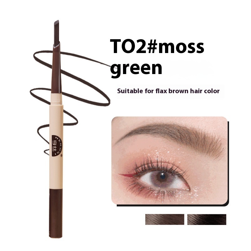 Makeup Color Rendering Double Head Extremely Thin Waterproof And Sweat-proof Eyebrow Pencil - Image 2