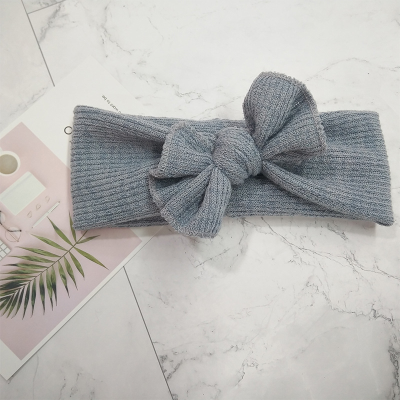 Autumn And Winter Baby Knitted Bow Headband - Image 5