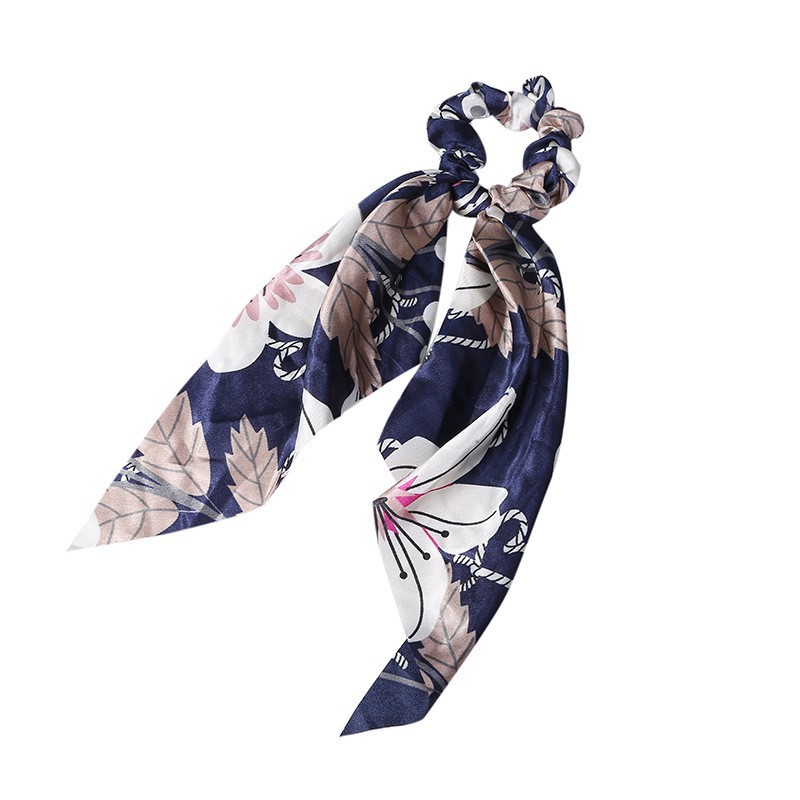Fashion Long Streamer Printed Fabric Tie Hair Accessory For Ponytail Tie-up Hair Top Cuft - Image 4
