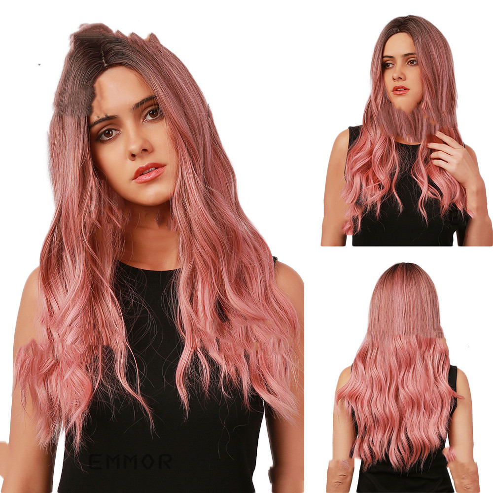 European And American Headgear Waist Long Curly Hair Gradient Big Wave Anime - Image 5