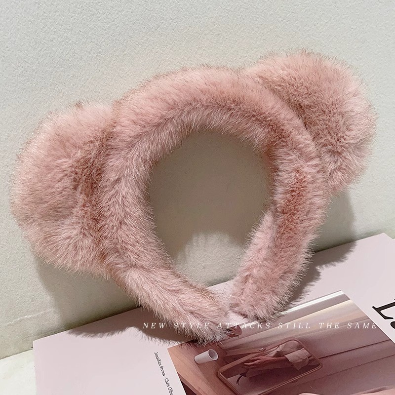 Maillard Fluffy Hair Band High-grade Headdress Face Wash Hair Fixer Wide-brimmed High Skull Hair Bundle - Image 8