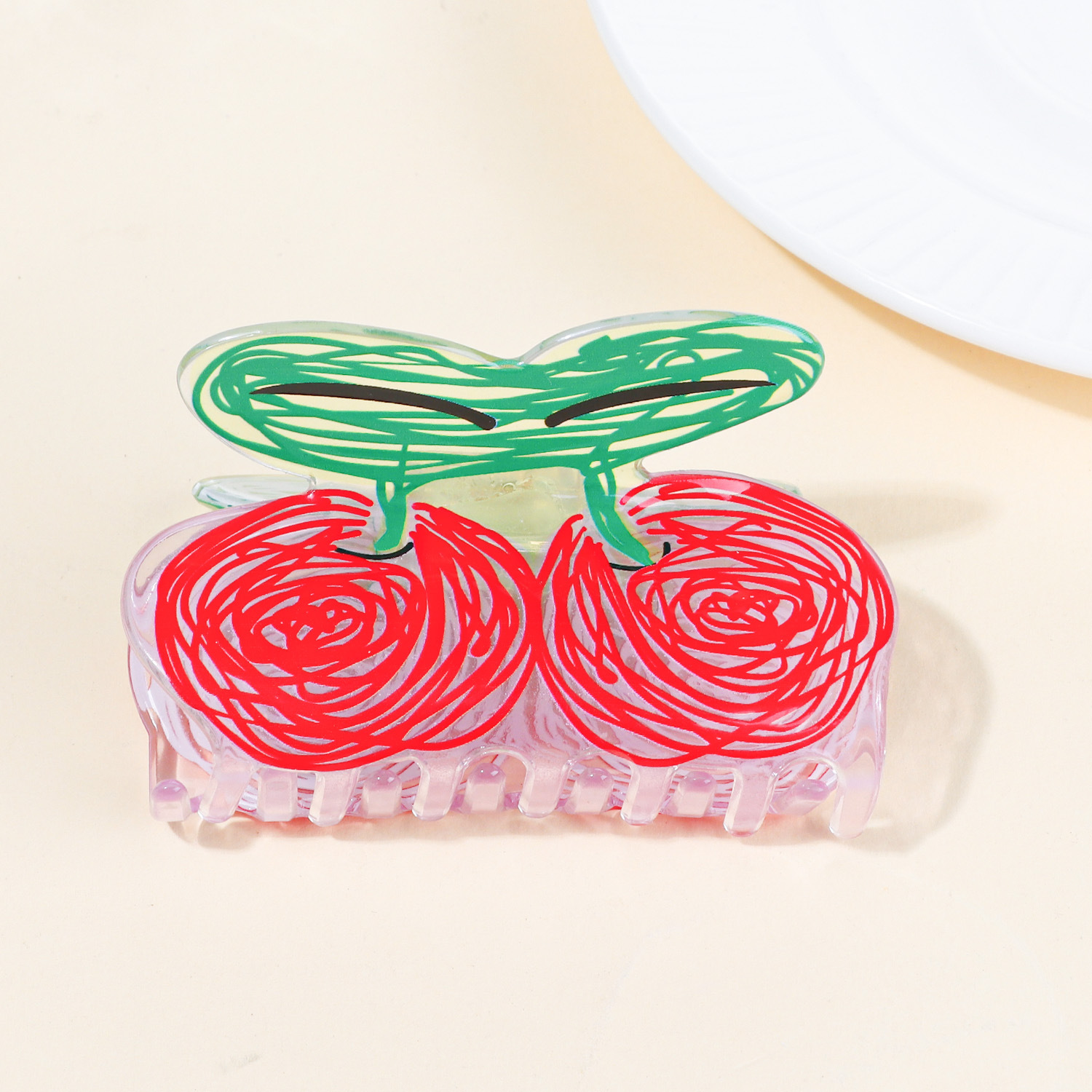 Portable Korean Creative Fruit Transparent Grip