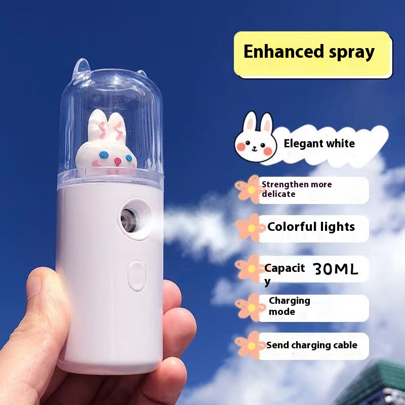 Creative Cartoon Cute Rabbit Doll Water Replenishing Instrument USB Rechargeable Humidifier Handheld - Image 5