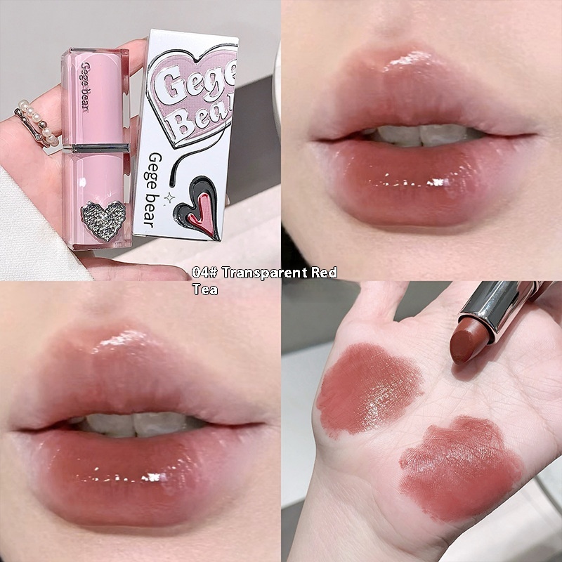 Crystal Transparent Runcai Sandwich Lipstick Glossy Mirror - Image 4