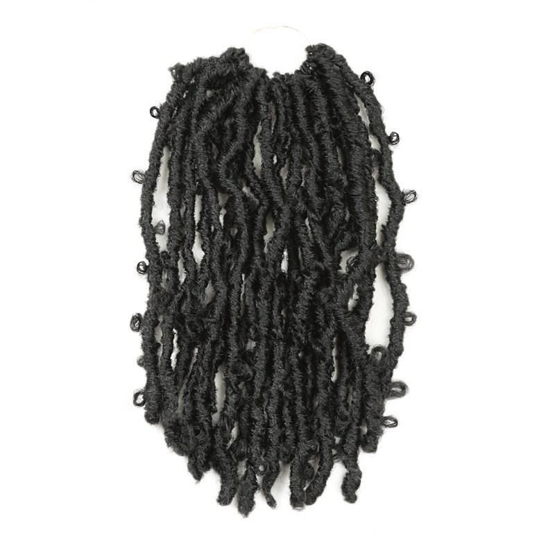 Cross-Border Wig Short Curly Hair Wrapped Tube Butterfly Song - Image 4