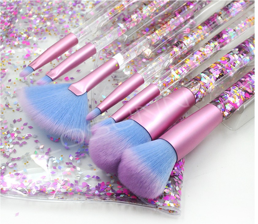 The New 7 Liquid Crystal Liquid Flow Cosmetic Brush Handle Make-up Kit Bag Valve - Image 2