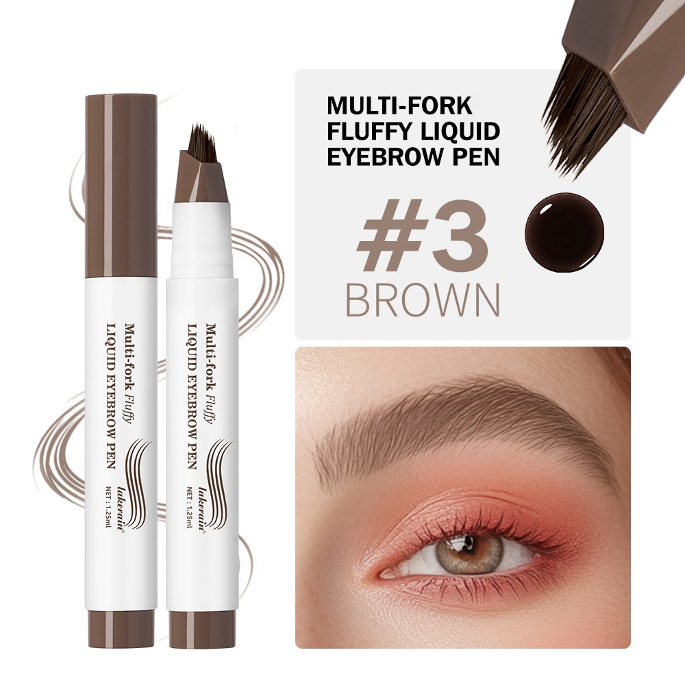 Multi-fork Plush Water Eyebrow Pencil Waterproof And Durable - Image 3