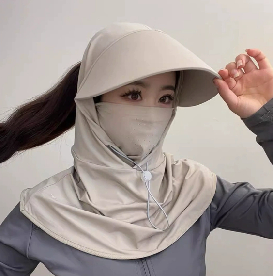 Full-face Sun Protection Mask UV-blocking Breathable One-piece Face Shield For Cycling - Image 2
