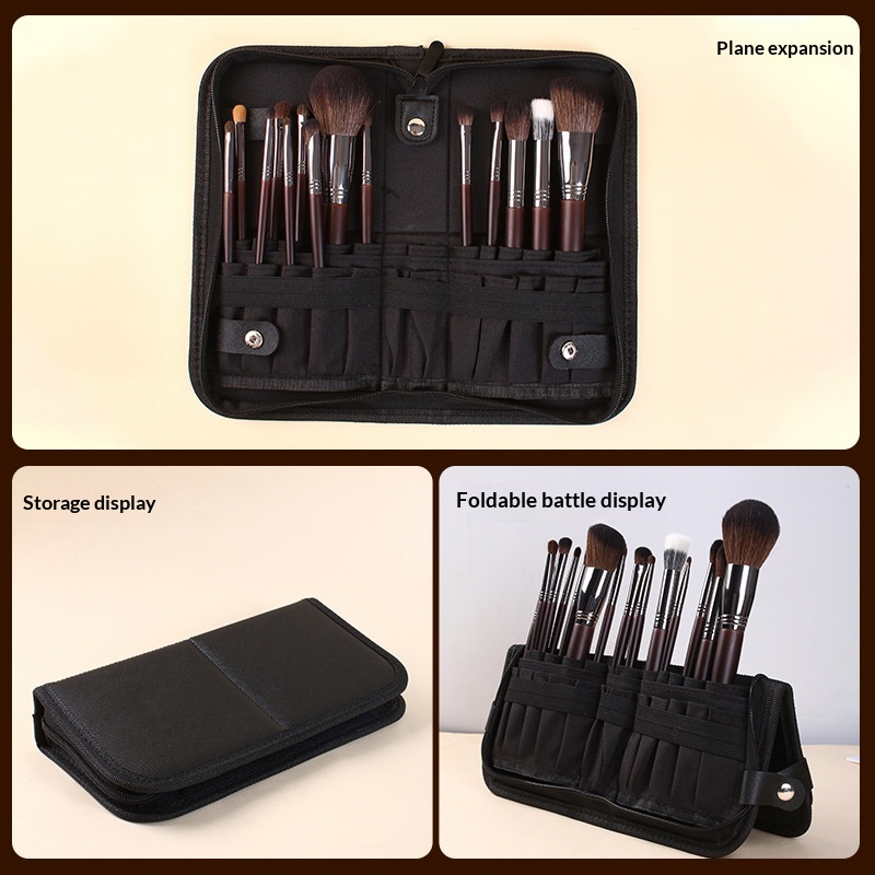 14-piece Animal Hair Makeup Brush Set - Image 3