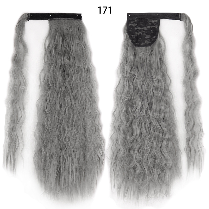 Ponytail Wig Water Wave Velcro Banding Chemical Fiber High Temperature Silk - Image 31