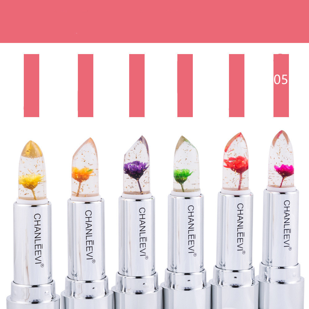 Flower Gold Leaf Temperature Change Crystal Lipstick - Image 5