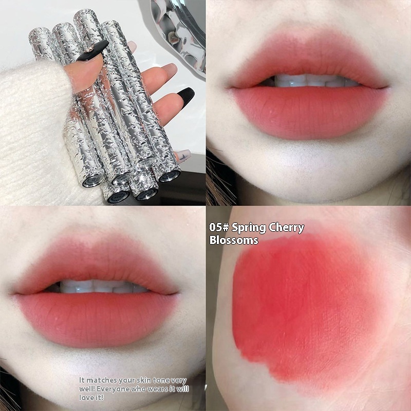 Velvet Mist Lip Mud Matte White Lipstick - Image 5