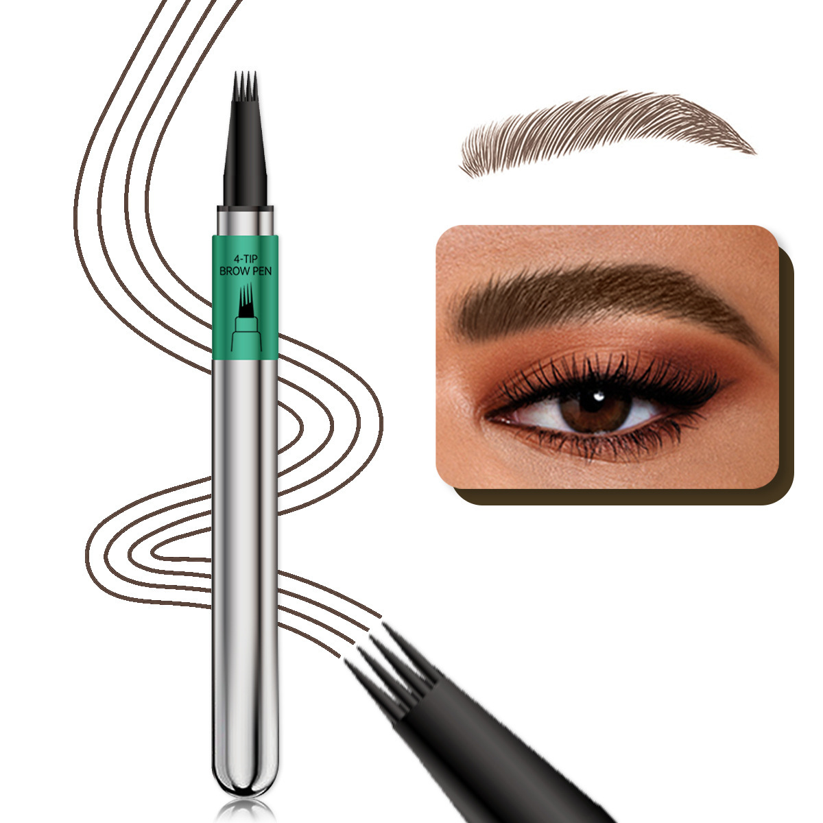 Four-claw Smudge-proof Wild Eyebrow Pencil - Image 4