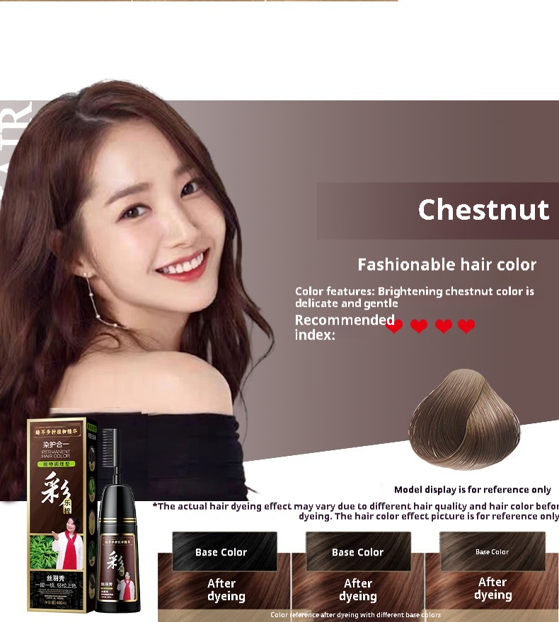 Plant Pure Hair Dye Color Hair Dyeing Cover White Hair Hair Color Cream - Image 7