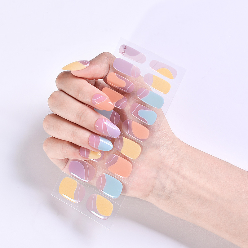 Hot Girl Cool Girl Sweet Cool UV Phototherapy Semi-baked Gel Nail Sticker - Image 21
