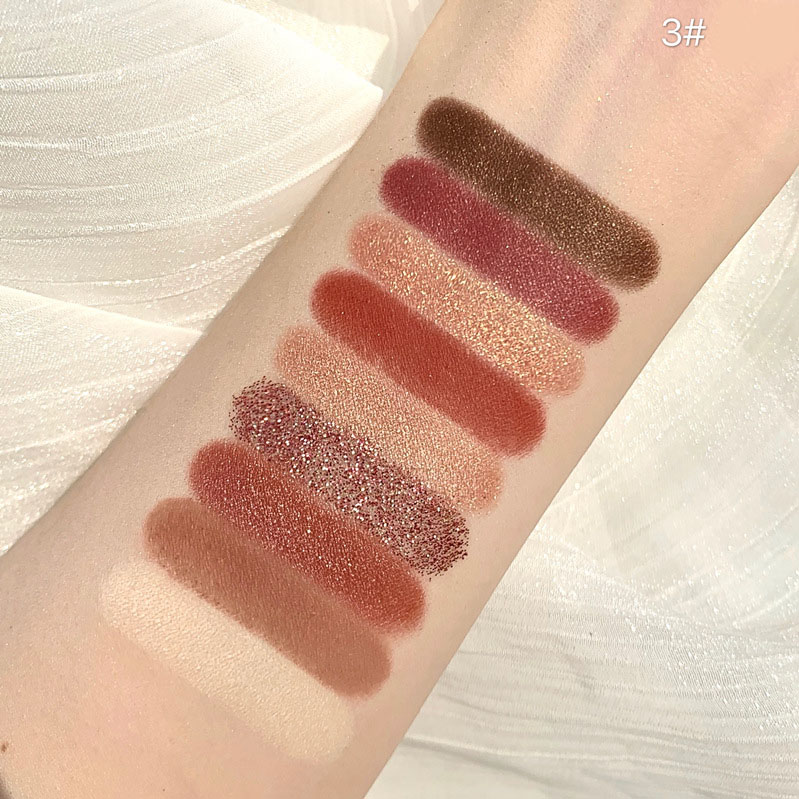 Pearlescent Matte Glitter 9 Color Eyeshadow Palette - Image 3