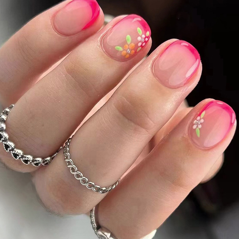Wear Nail Tip High-grade Purple French Butterfly Black Edge Nail Sticker Nail Stickers - Image 9