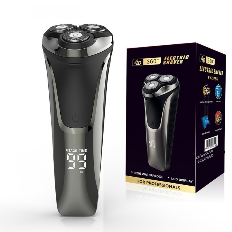 Floating 4D Three Cutter Head Rechargeable Shaver Digital Display Electric Shaver
