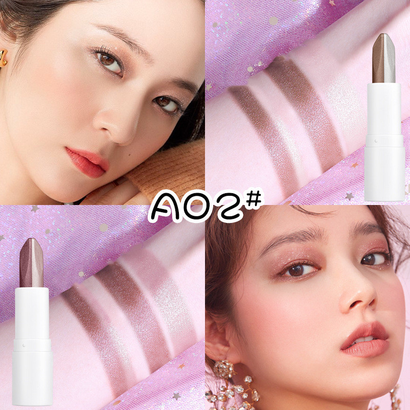 Gradient Velvet Highlight Double Tube Six Color Eye Shadow Stick - Image 2