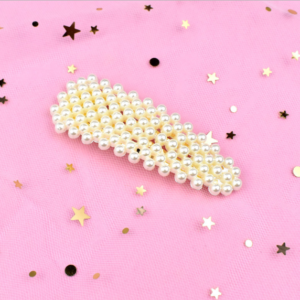 Knitted hair clip headdress