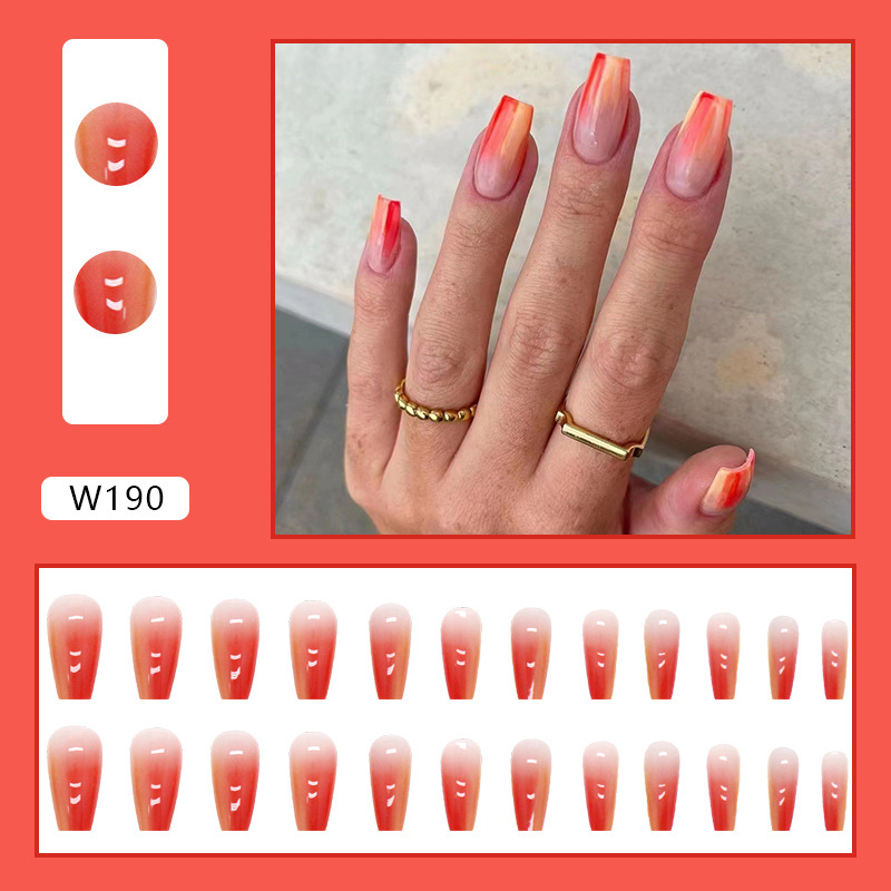 Foreign Trade Style False Nails Wearable Nail Tips Summer Hot-selling Ballet Nails Cross-border Nail Tips 24-piece Boxed Set - Image 5