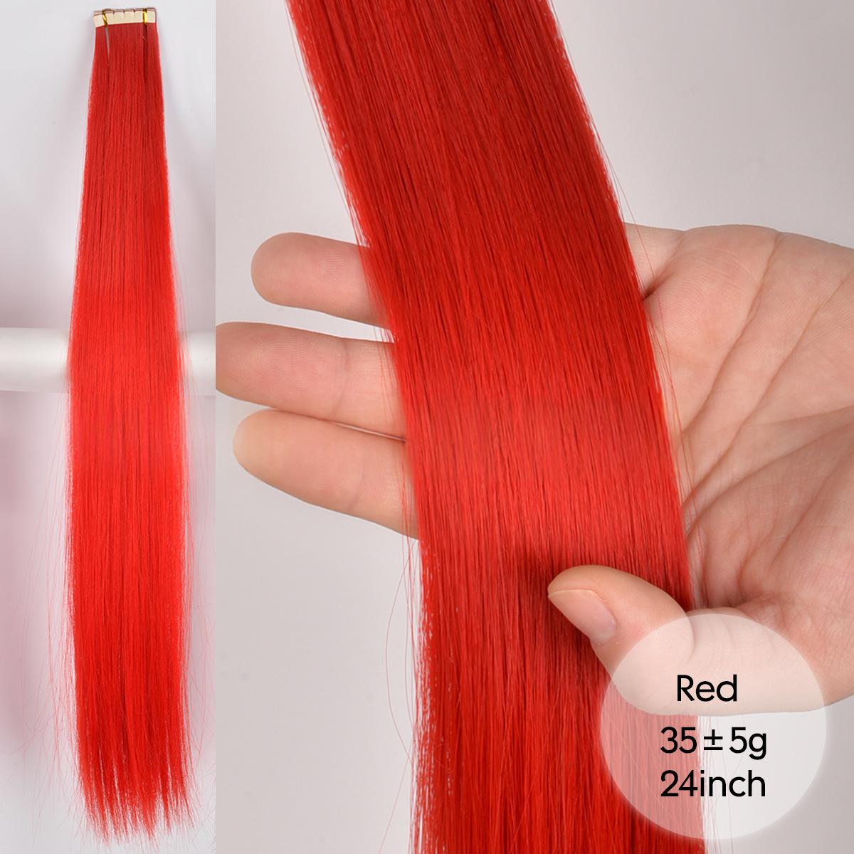 Colored Womens Hair Extension Synthetic Wig Pieces - Image 13