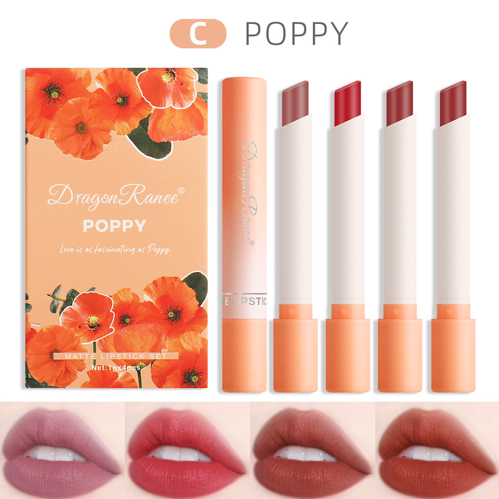 Cigarette Lipstick Box Matte Finish 4 Flowers Suit - Image 3