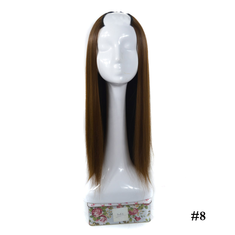 Women's Long Straight Hair U-shaped Half Headgear - Image 5