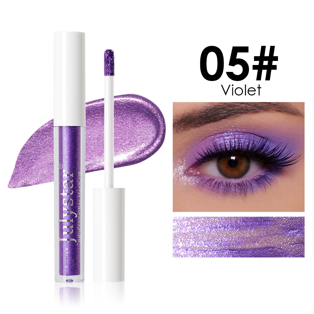 Eye Makeup Ten Colors Thin And Glittering Brightening Liquid Eye Shadow - Image 5