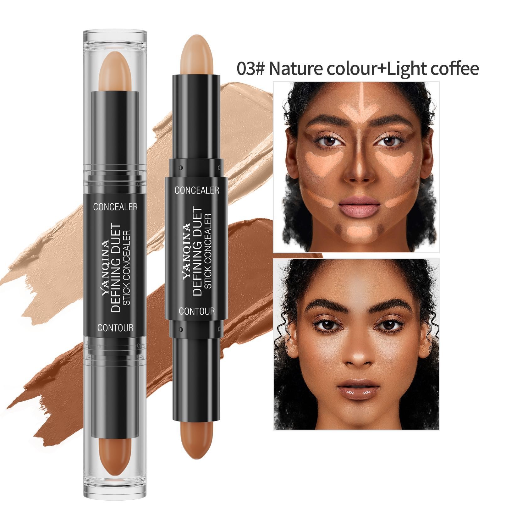 Double-headed Highlight Contour Stick Dual-purpose Stereo Highlighting Stick - Image 3