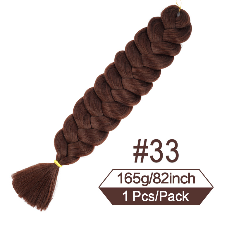 Womens Multi-colored Long Braided Ponytail - Image 8