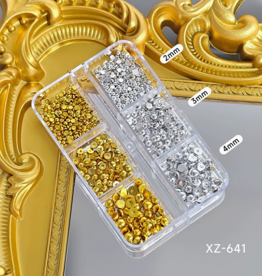 Gold And Silver Half-moon Stars For Nail Decoration - Image 5