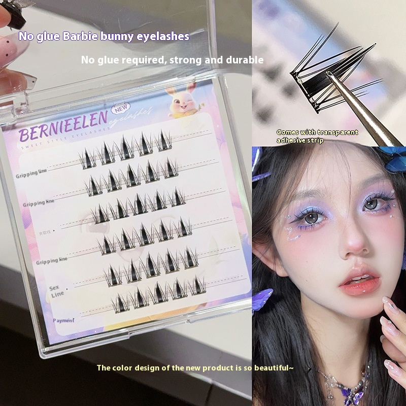 Large Capacity False Eyelashes Self-adhesive Fujia Qianjin Small Twisted Rolls Cat Genie Novice