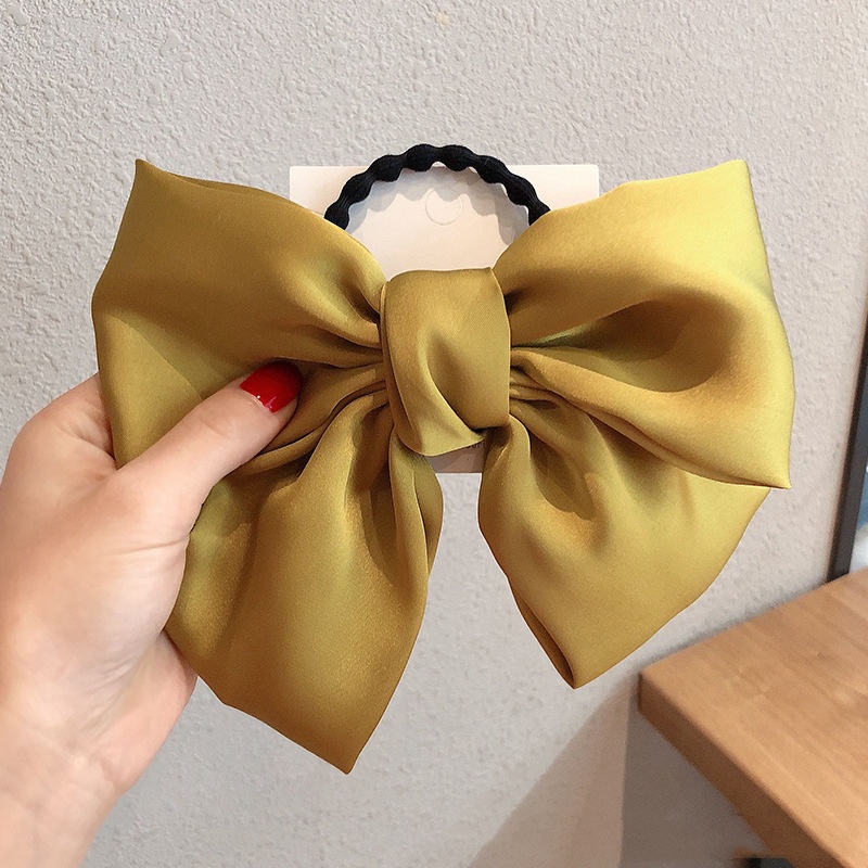 High-grade Satin Bow Headdress Flower Hair Ring - Image 6