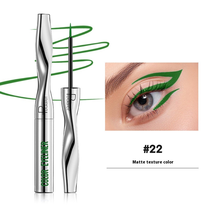 Color Eyeliner Makeup Waterproof Quick-drying Very Fine 24 Colors - Image 22