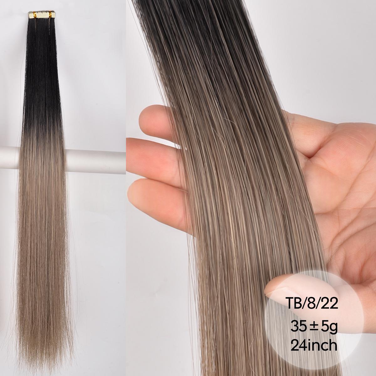 Colored Womens Hair Extension Synthetic Wig Pieces - Image 10