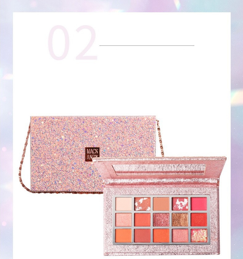 Matte pearlescent pink sparkling star necklace Eyeshadow - Image 2
