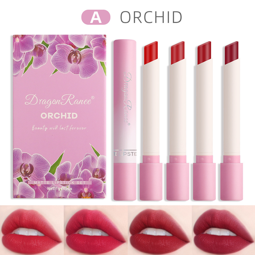 Cigarette Lipstick Box Matte Finish 4 Flowers Suit