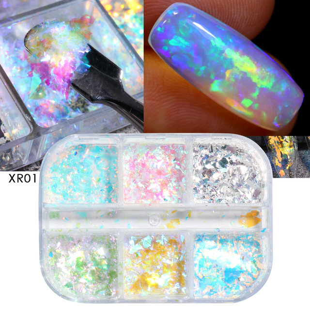 Reflective And Translucent Edelweiss Powder Nail Sequins - Image 2