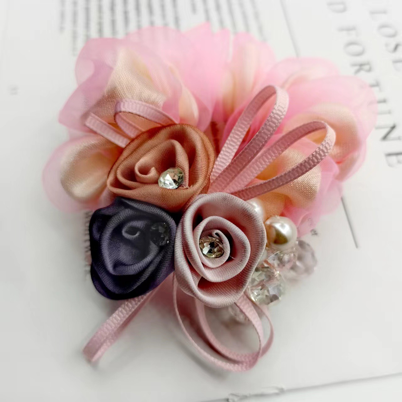 Scrunchie Female Headflower Headrope Flower Ponytail Large Intestine Band - Image 4