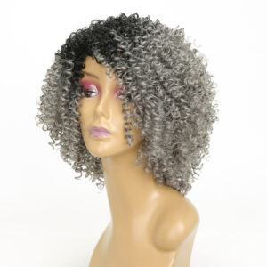 Curly Female Black Gray High Temperature Silk Chemical Fiber Headgear