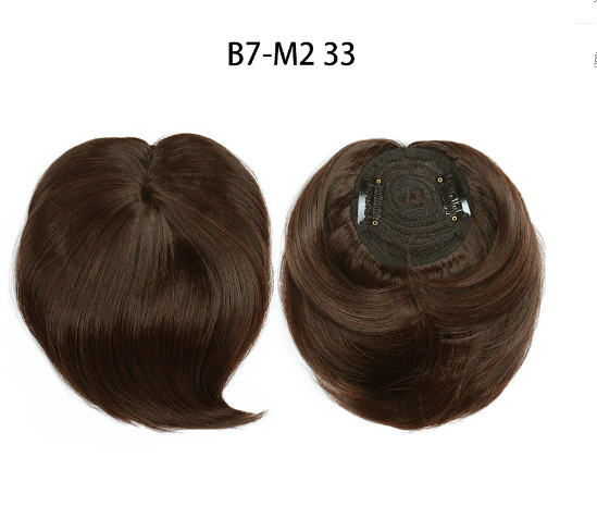 High Temperature Silk Chemical Fiber Wig Top Heart Bangs, Peach Heart Bangs On The Top Of TheHead - Image 9
