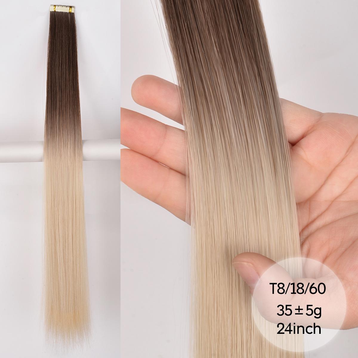 Colored Womens Hair Extension Synthetic Wig Pieces - Image 9