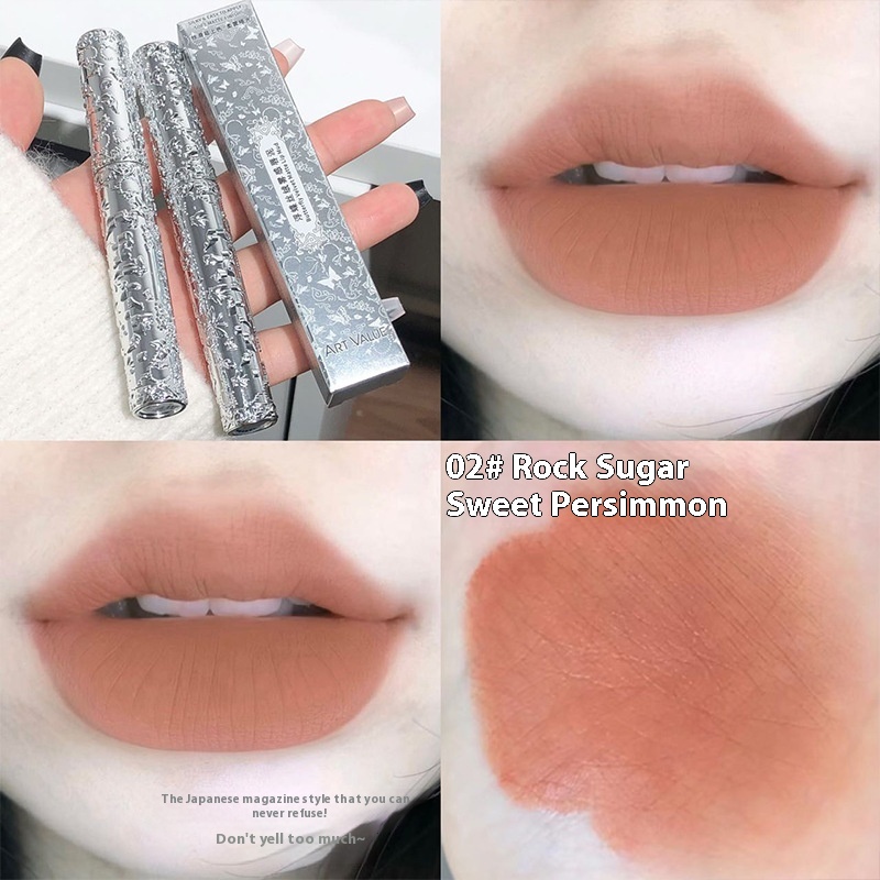 Velvet Mist Lip Mud Matte White Lipstick - Image 2