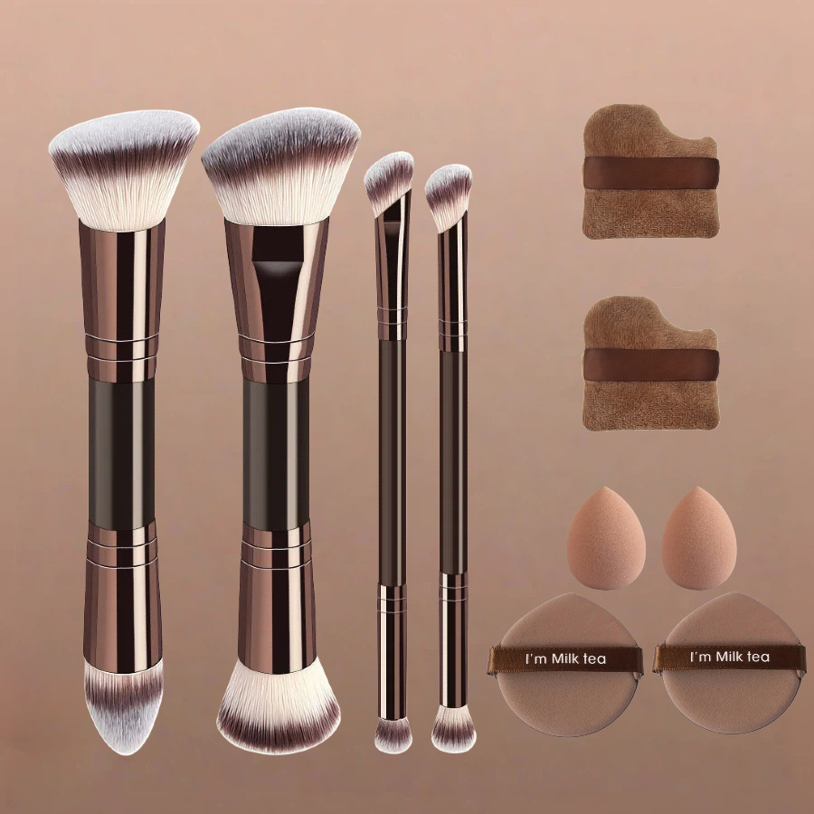 Coffee-colored Makeup Brush Beauty Tool - Image 5
