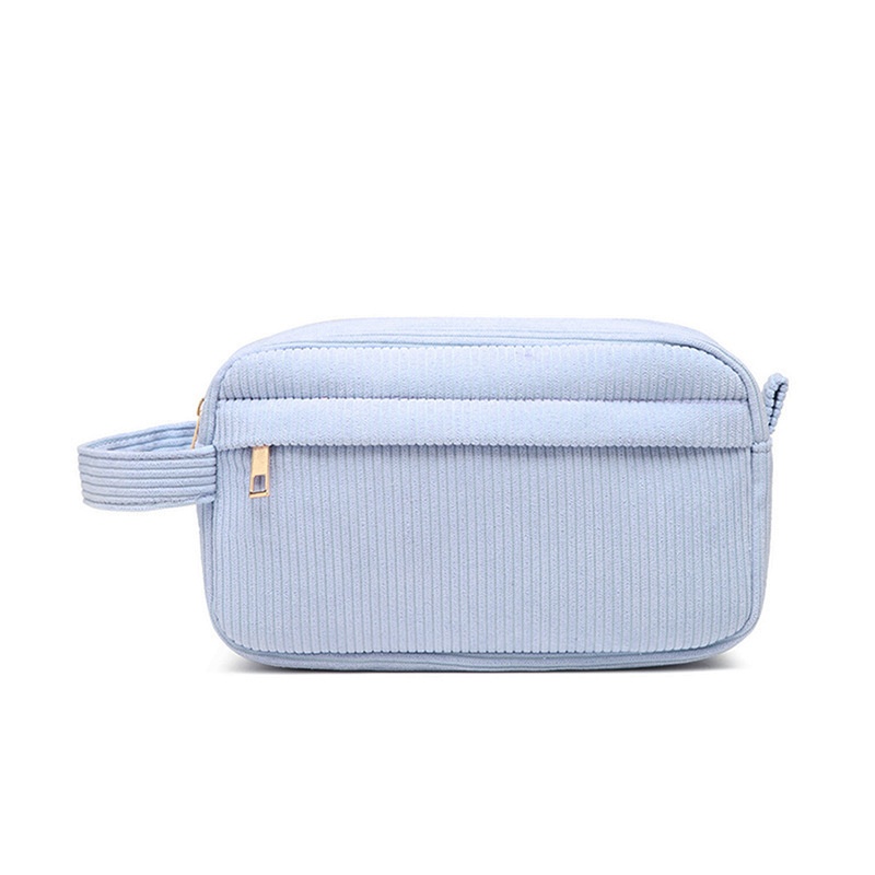 Corduroy Large-Capacity Handheld Makeup Bag - Image 5