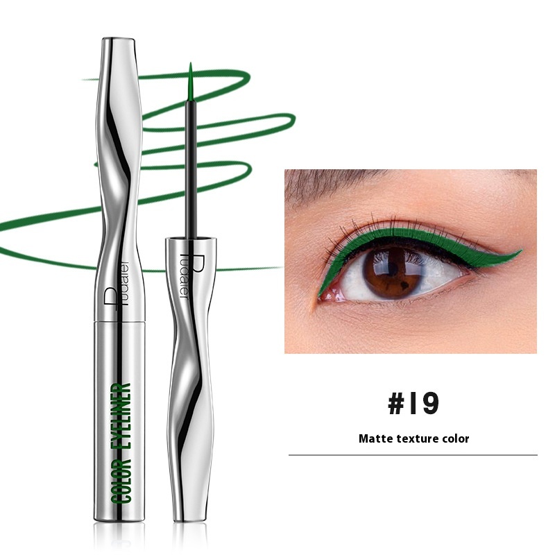 Color Eyeliner Makeup Waterproof Quick-drying Very Fine 24 Colors - Image 19