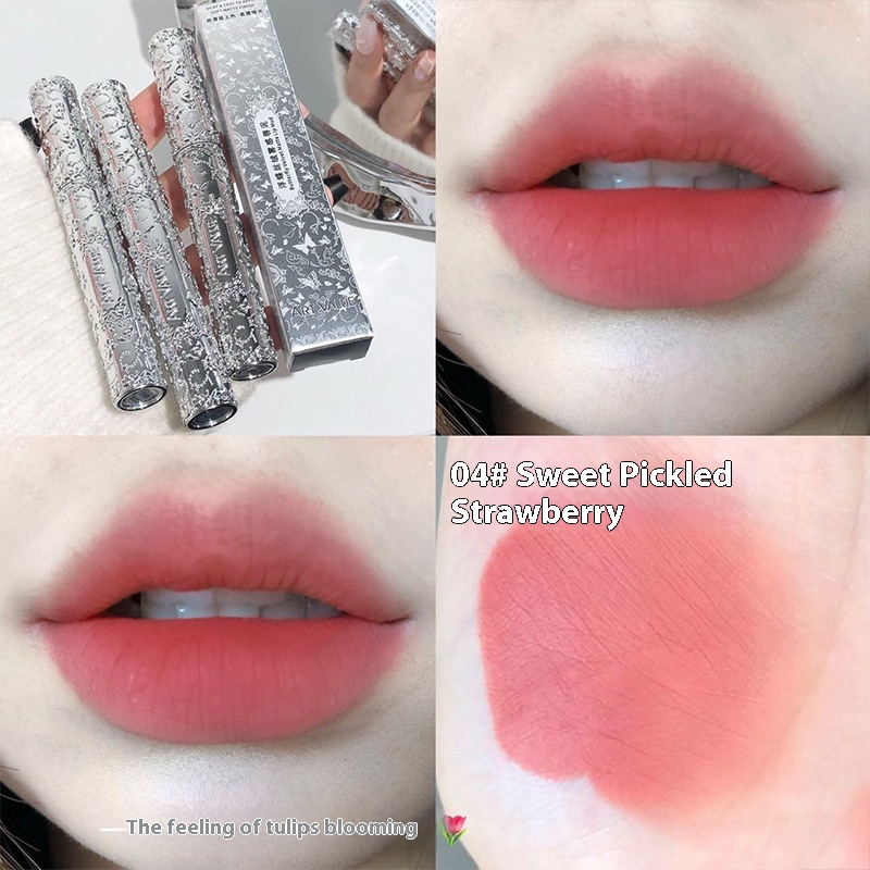 Velvet Mist Lip Mud Matte White Lipstick - Image 4