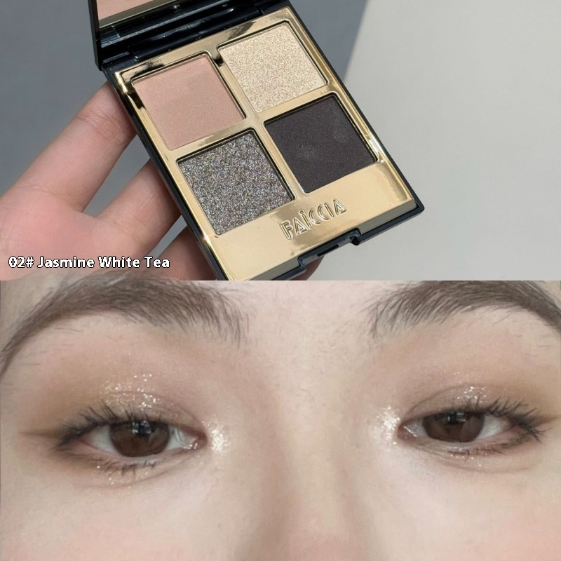 Four Colors Eye Shadow Powder Brown Earth Color Smoky Makeup Matte - Image 2